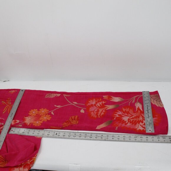 Paulmi & Harsh Pants Women Small Rani Pink Floral Printed Pleated Wide Leg lined - Picture 12 of 13